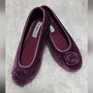 Flexus Roseloud Purple Velvet Slippers